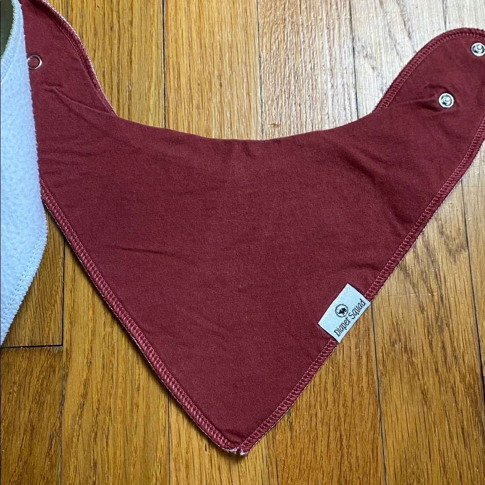 Set of Three Baby Bandana Bibs - Diaper Squad